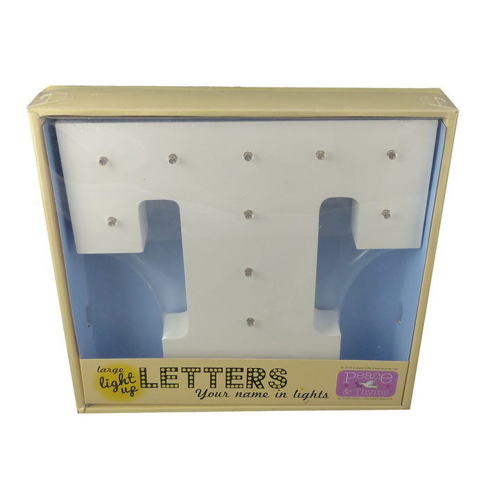 Large White Light-Up Letter with LED Lights