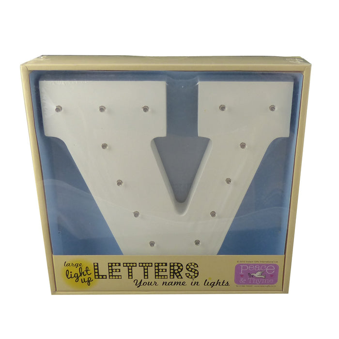 Large White Light-Up Letter with LED Lights