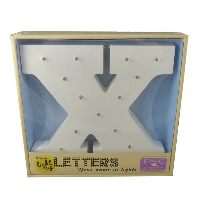 Large White Light-Up Letter with LED Lights