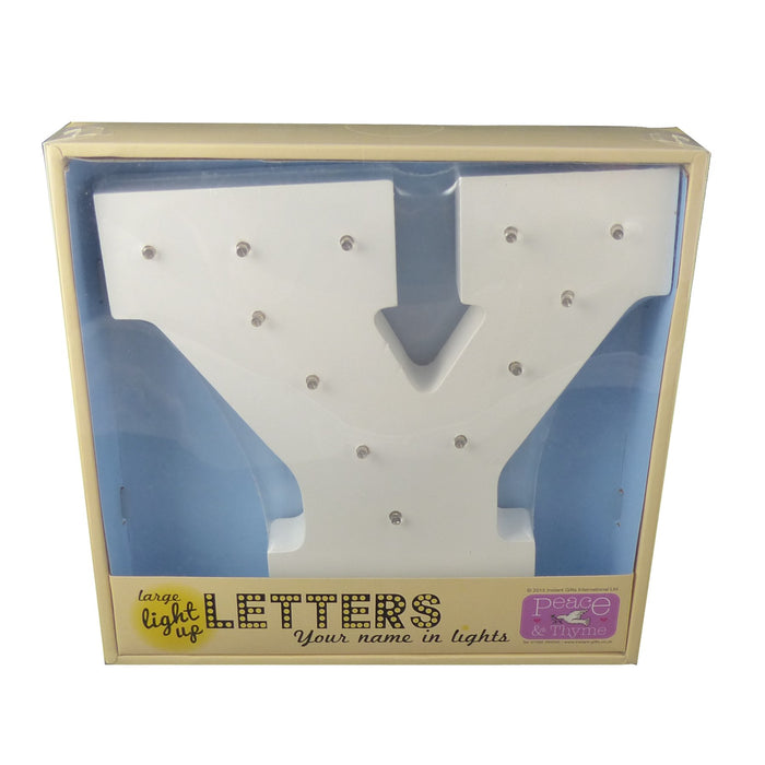 Large White Light-Up Letter with LED Lights