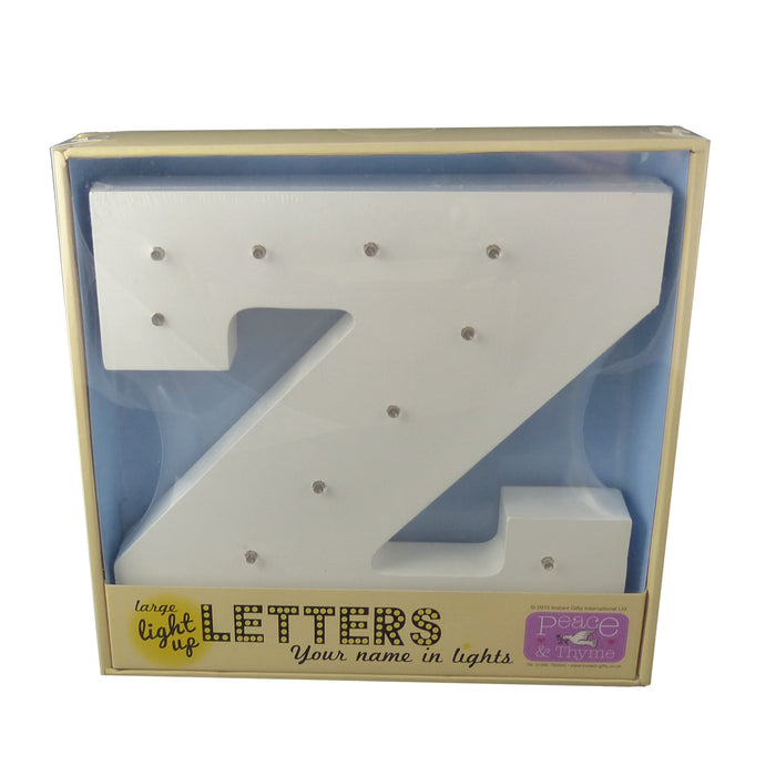 Large White Light-Up Letter with LED Lights