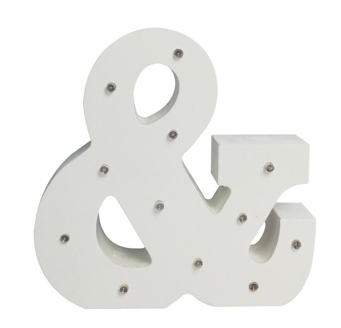 White Light-Up Letter with LED Lights
