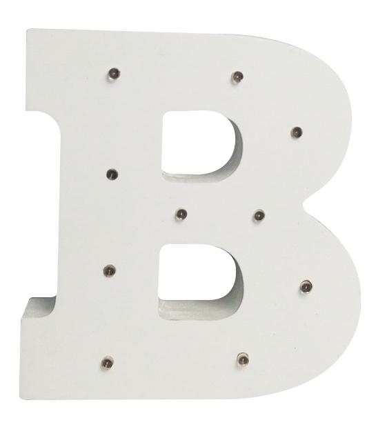 White Light-Up Letter with LED Lights