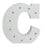 White Light-Up Letter with LED Lights