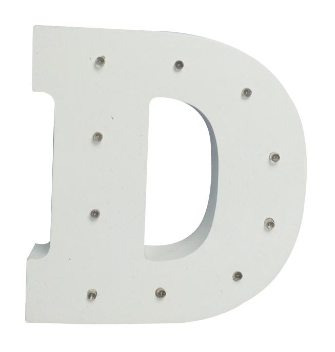 White Light-Up Letter with LED Lights