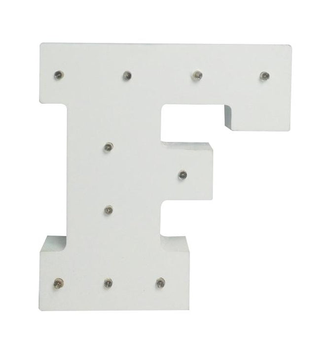 White Light-Up Letter with LED Lights