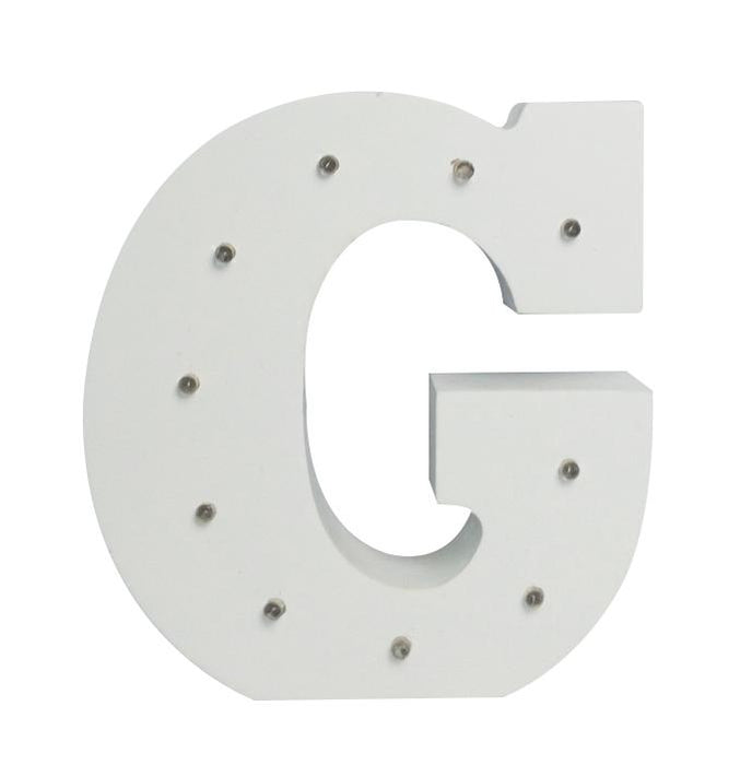 White Light-Up Letter with LED Lights