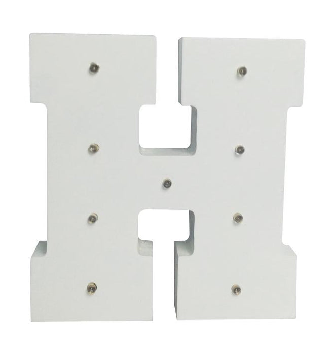 White Light-Up Letter with LED Lights