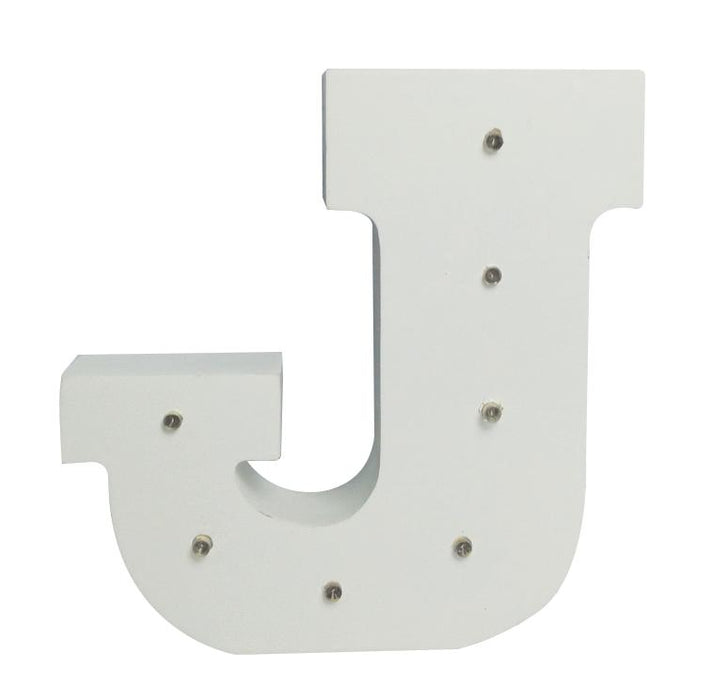 White Light-Up Letter with LED Lights