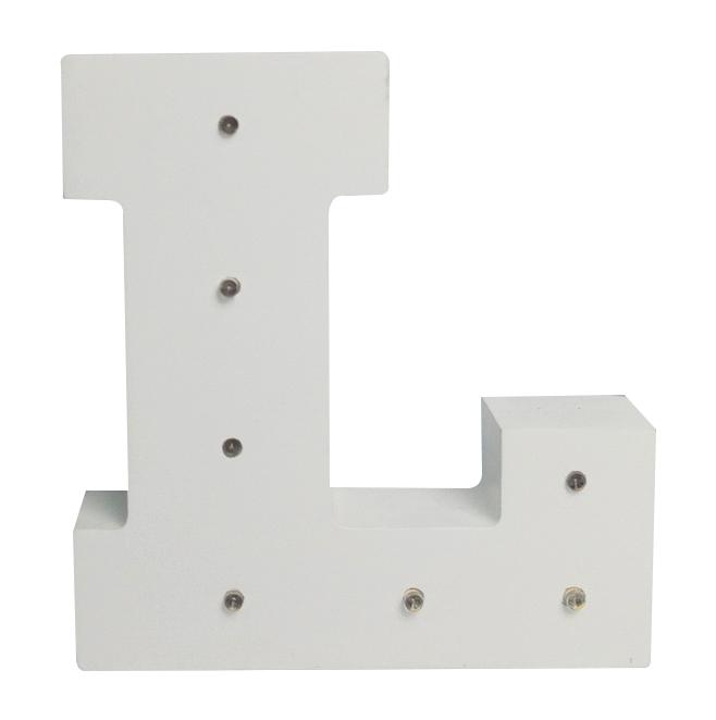 White Light-Up Letter with LED Lights