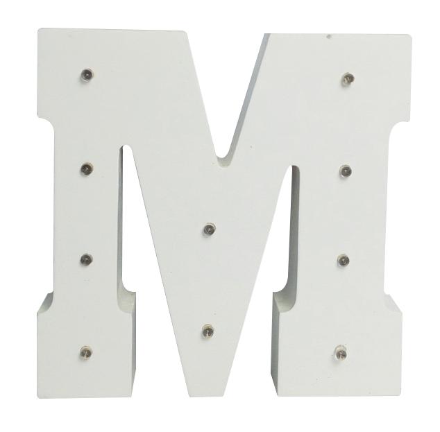 White Light-Up Letter with LED Lights