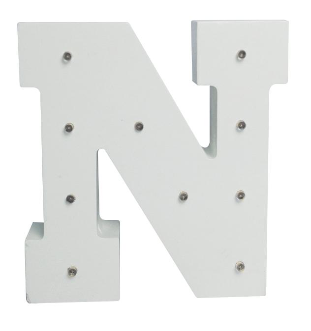 White Light-Up Letter with LED Lights