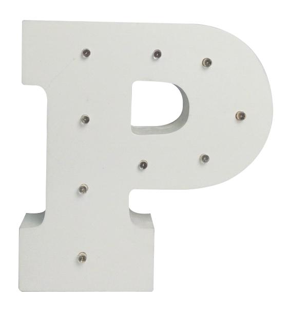 White Light-Up Letter with LED Lights