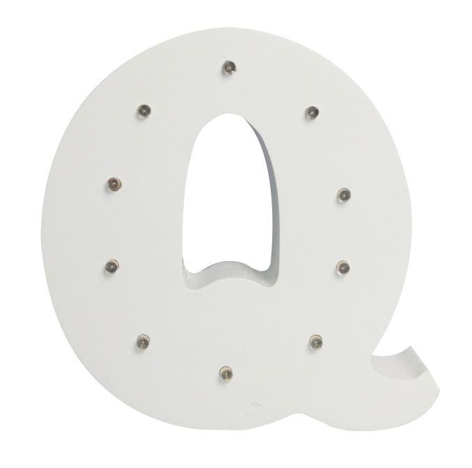 White Light-Up Letter with LED Lights
