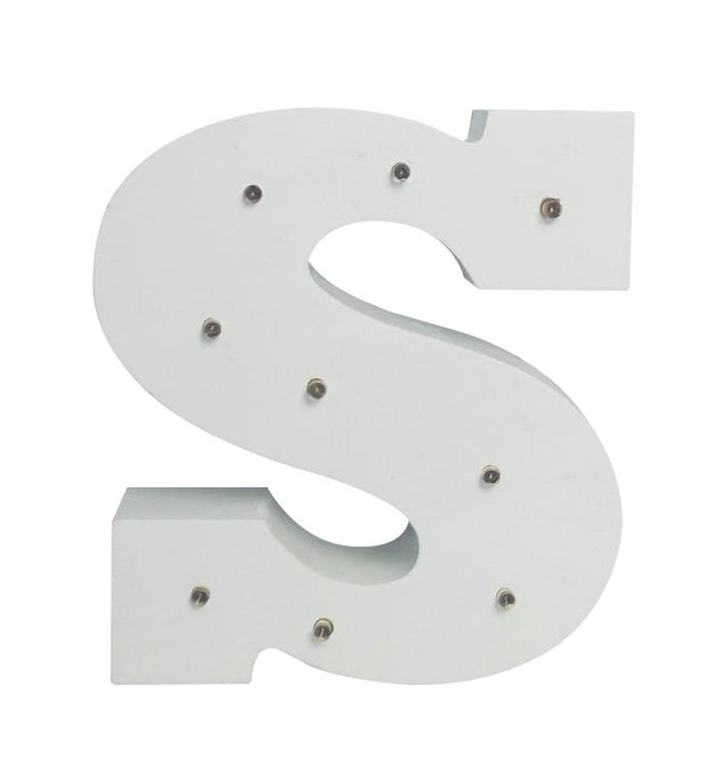 White Light-Up Letter with LED Lights