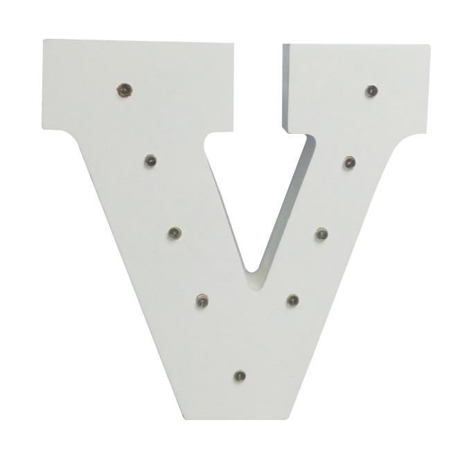 White Light-Up Letter with LED Lights