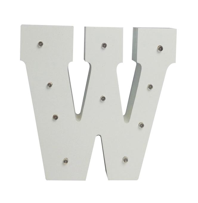 White Light-Up Letter with LED Lights