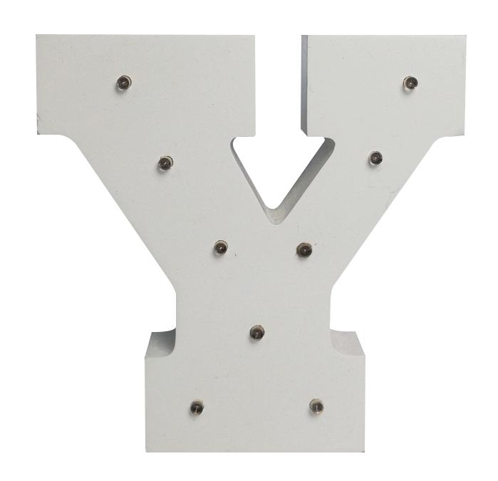 White Light-Up Letter with LED Lights