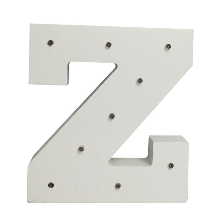 White Light-Up Letter with LED Lights