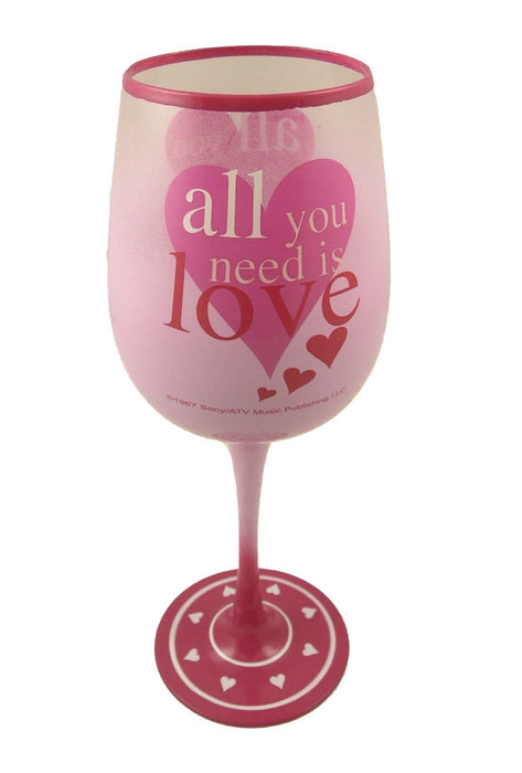 Lennon & McCartney Wine Glass - All You Need Is Love