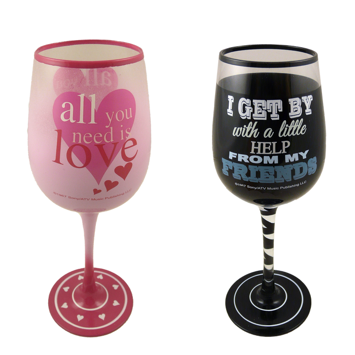 Pack of 2 Lennon & McCartney Wine Glasses