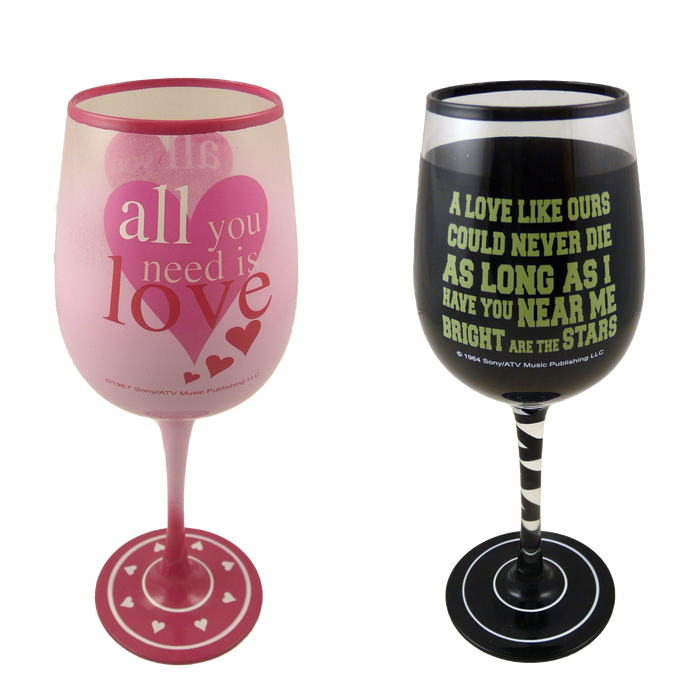 Pack of 2 Lennon & McCartney Wine Glasses