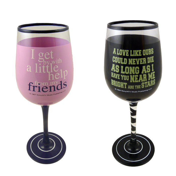 Pack of 2 Lennon & McCartney Wine Glasses