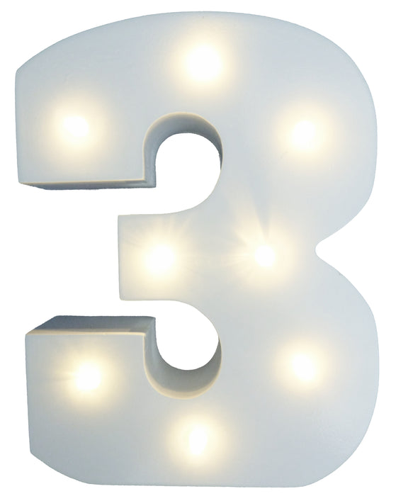 Light-Up Number with LED Lights