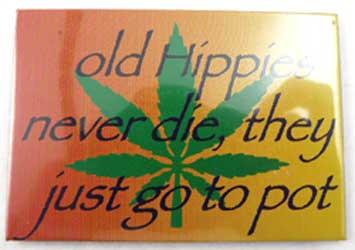 Old Hippies Never Die Magnet