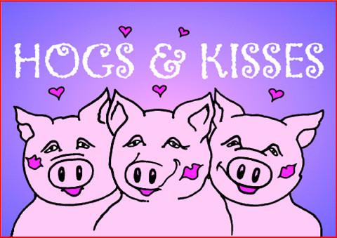 Hogs & Kisses Magnet