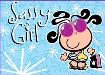 Sassy Girl Bubblegum Magnet