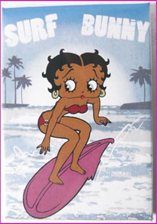 Betty Boop Surf Bunny Pale Blue Magnets