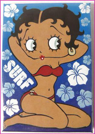 Betty Boop Surf Blue Magnets
