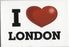 I Love London White Magnet