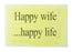 Lfw Magnet - Cream - Happy Wife/Life