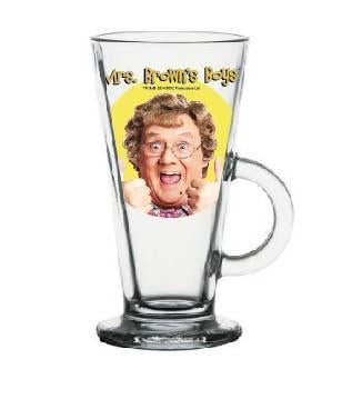 Mrs Browns Boys Latte Glass: Thumbs Up