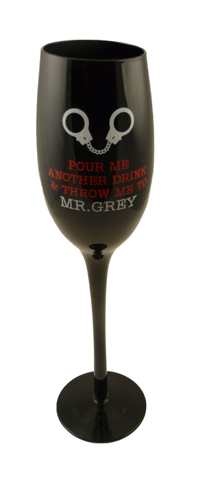 Mr Grey Wine Glass
