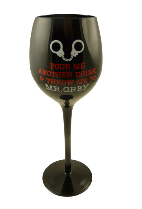 Mr Grey Wine Glass