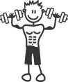 My Family Sticker - Older Boy With Weights