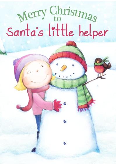 Christmas Card - Santa's Little Helper Boy