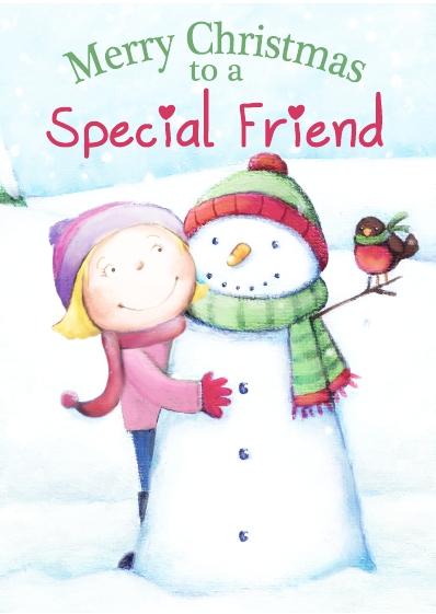 Christmas Card - Special Friend Girl
