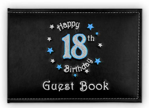 18Th Guest Book Birthday Blue