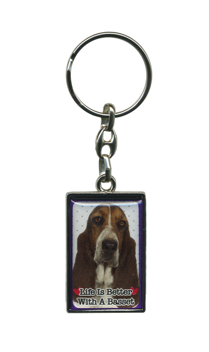 Life Is Better With A Dog Metal Keyrings