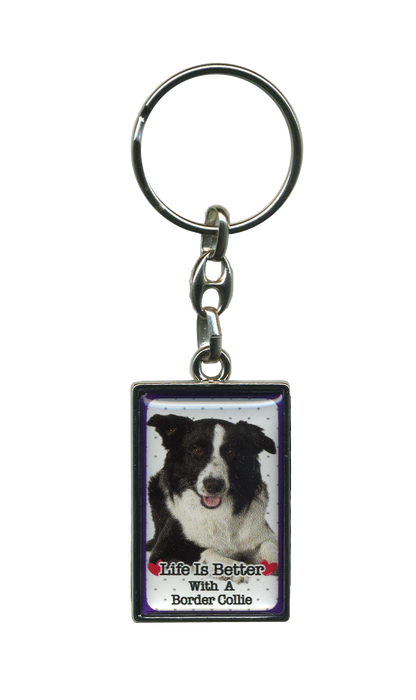 Life Is Better With A Dog Metal Keyrings