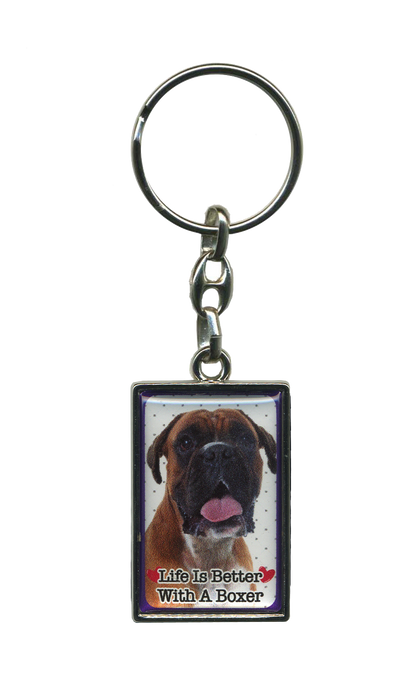 Life Is Better With A Dog Metal Keyrings