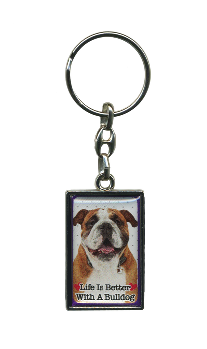 Life Is Better With A Dog Metal Keyrings
