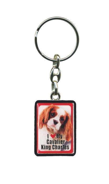 PEK016 Pet Dog Keyring - Cavalier King Charles Spaniel