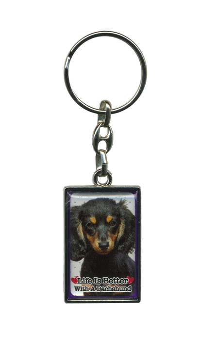 Life Is Better With A Dog Metal Keyrings