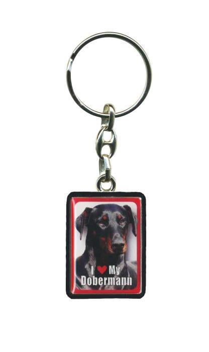 PEK027 Pet Dog Keyring - Dobermann