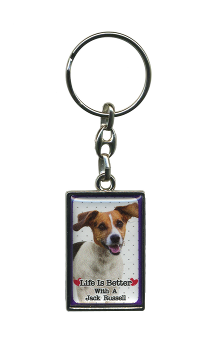 Life Is Better With A Dog Metal Keyrings